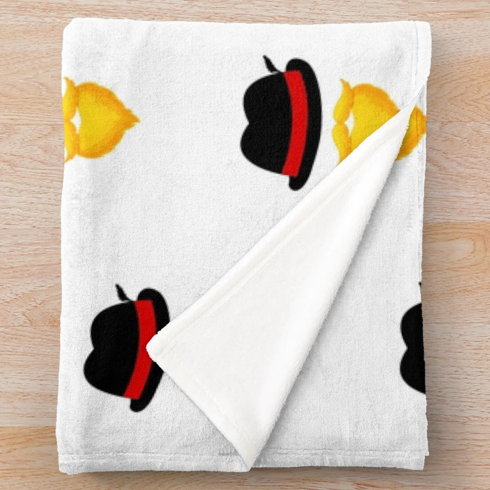 German-inspired plush backpack blanket with a stylish beard design