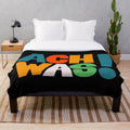 Plush blanket featuring Loriot, the beloved German comedian and TV personality