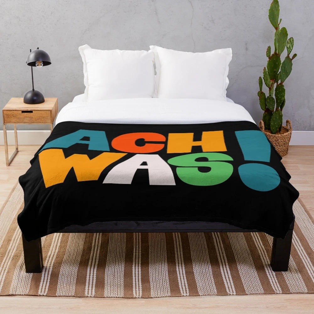 Plush blanket featuring Loriot, the beloved German comedian and TV personality
