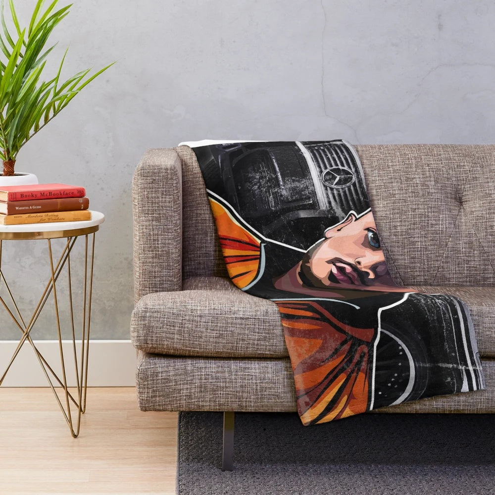 German rap and hip hop themed plush blanket