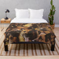 Soft and cuddly German shepherd dog plush blanket