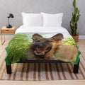 Soft and Cuddly German Shepherd Plush Blanket