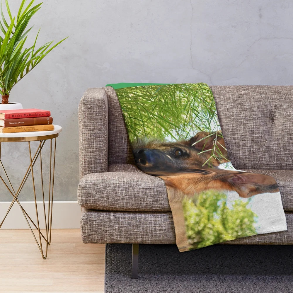 Soft and Cuddly German Shepherd Plush Blanket