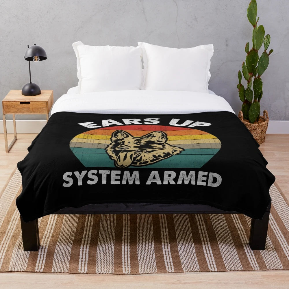 Soft and cuddly plush blanket with a German Shepherd design, perfect gift for dog owners
