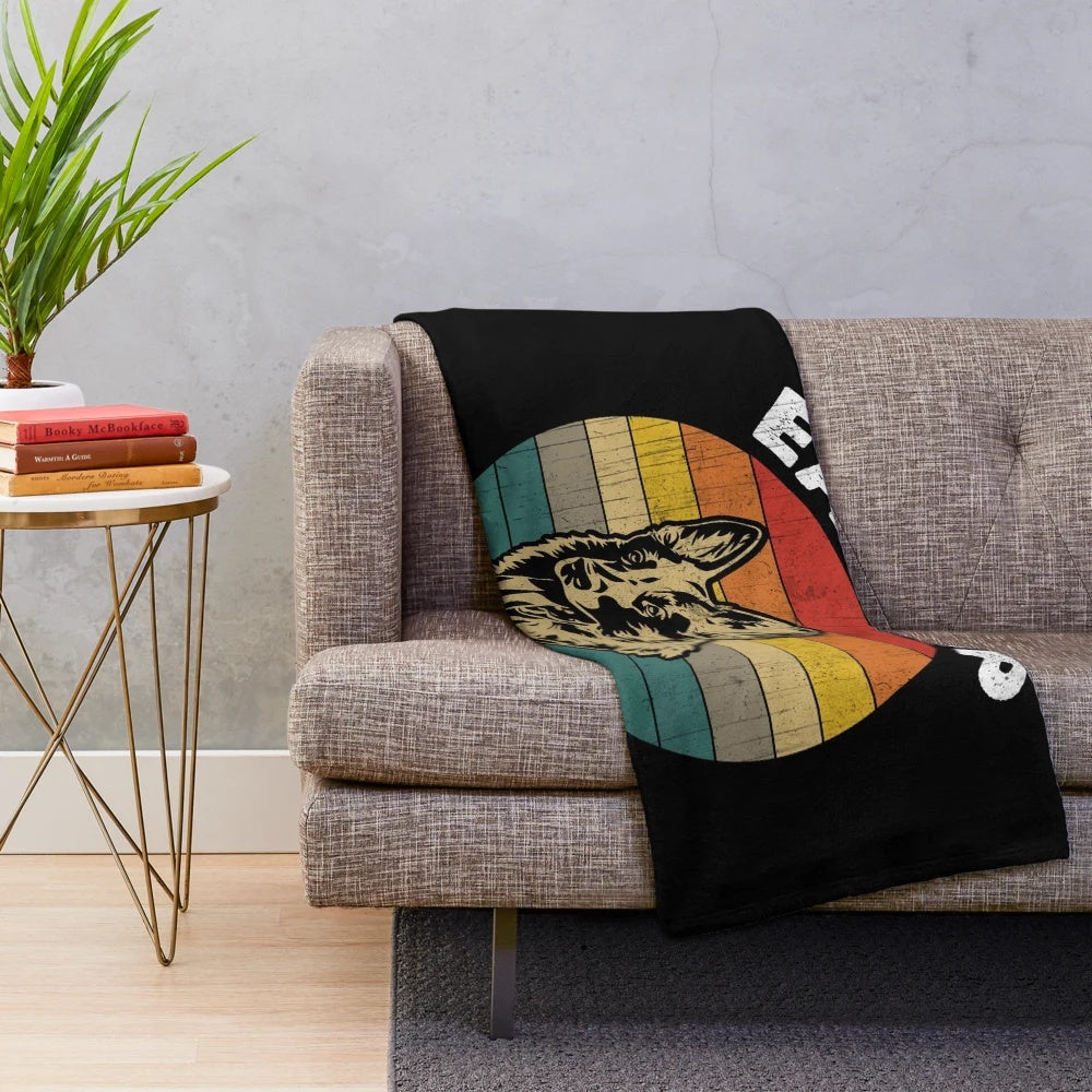 Soft and cuddly plush blanket with a German Shepherd design, perfect gift for dog owners