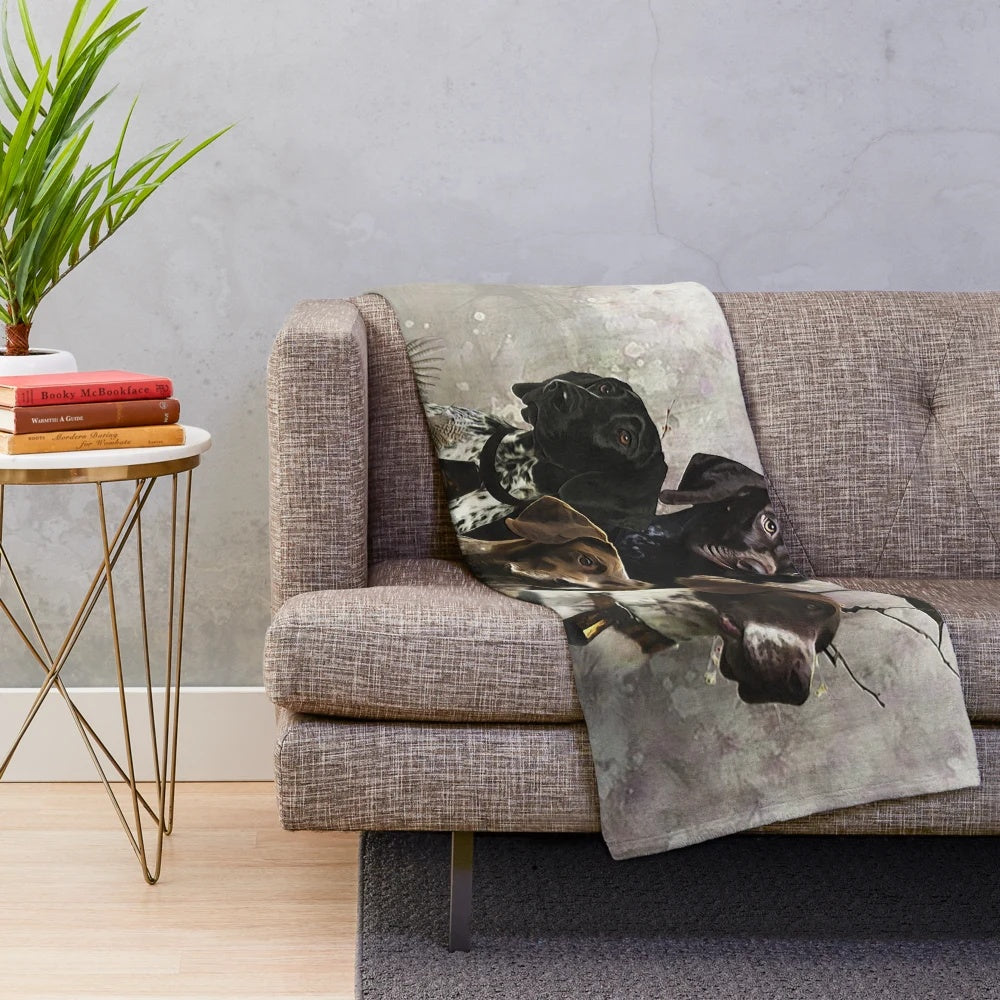 Plush German Shorthaired Pointer Blanket