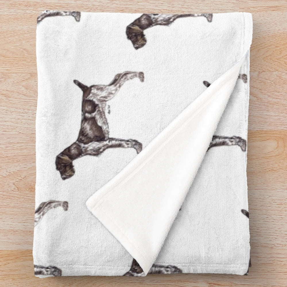 German Wirehaired Pointer dog breed plush blanket for pet lovers