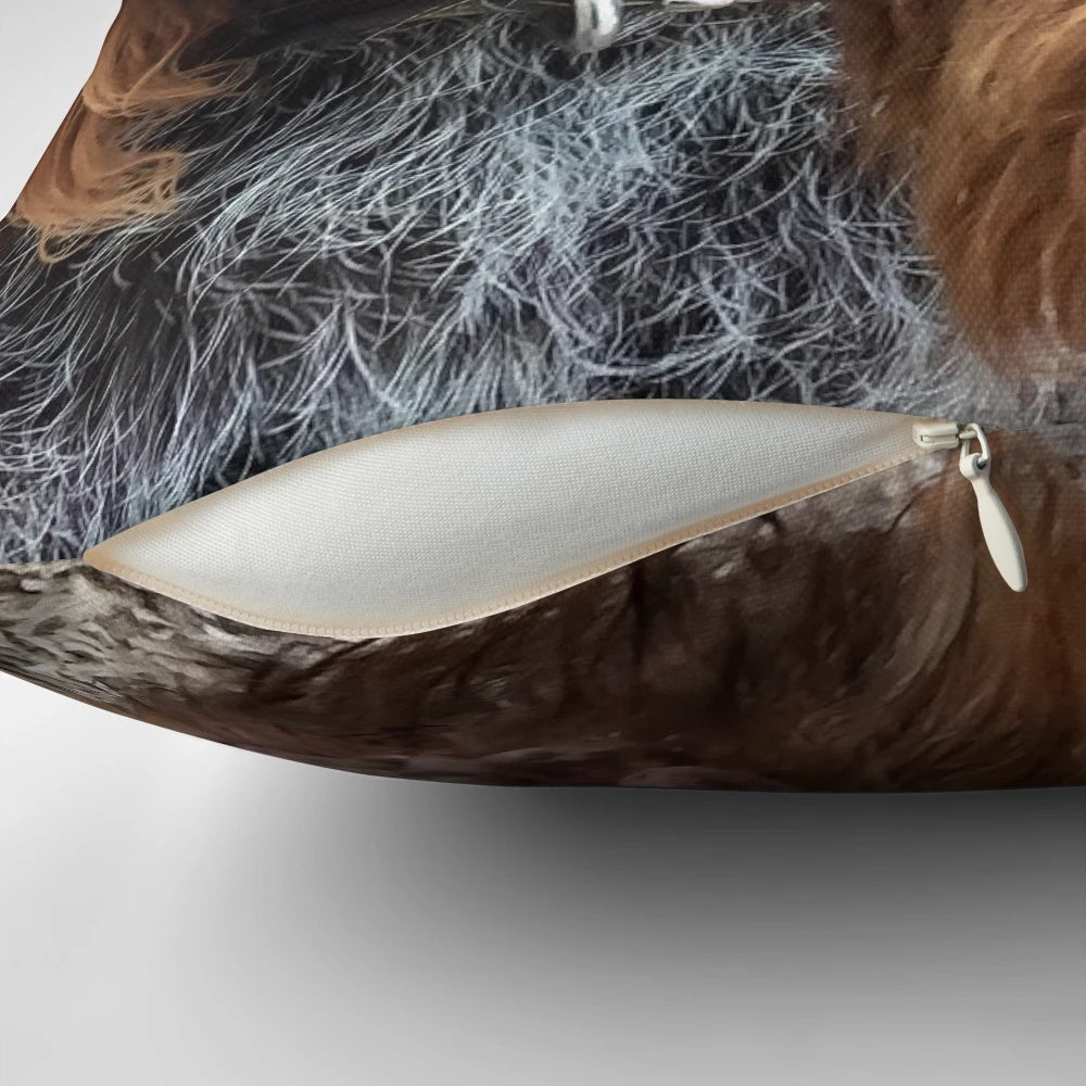 Soft, plush pillow featuring an adorable German Wirehaired Pointer dog