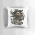 Decorative throw pillow featuring a German Wirehaired Pointer, a versatile hunting dog breed