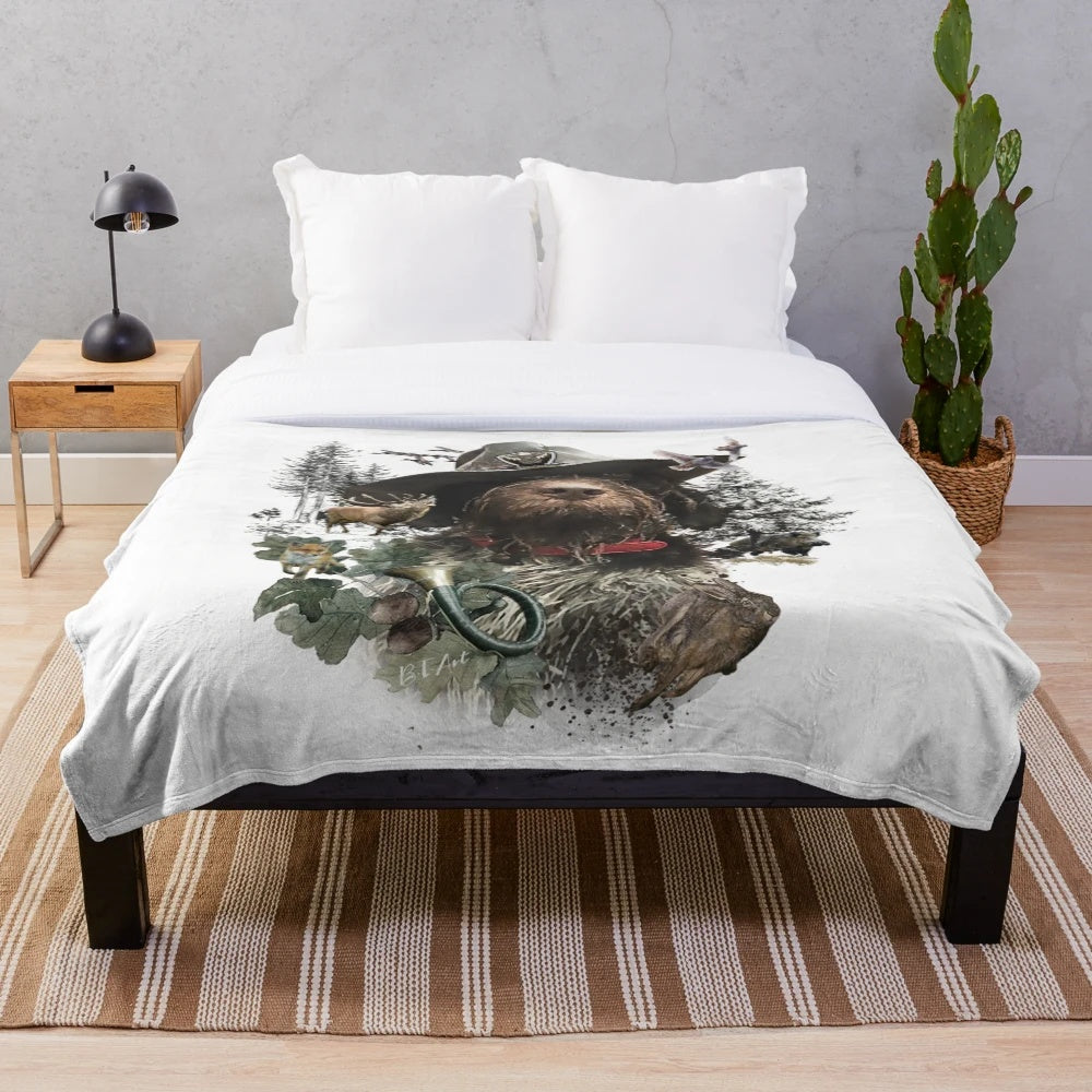 German Wirehaired Pointer plush blanket