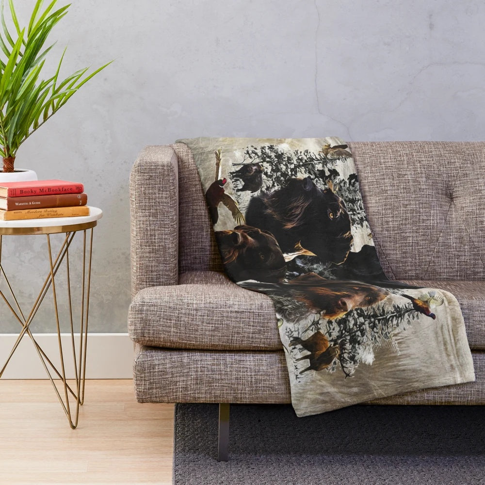 German Wirehaired Pointer printed on a soft, plush blanket