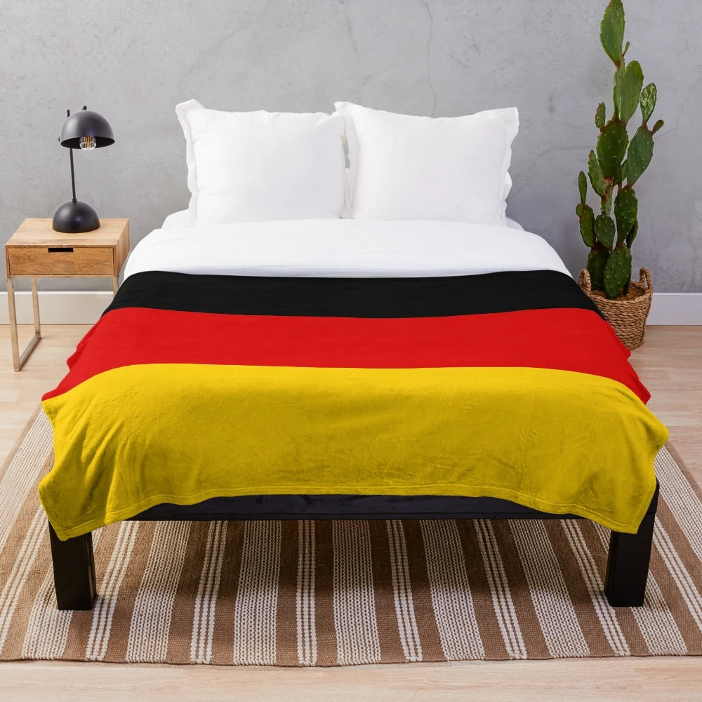 Germany World Cup Plush Blanket with Deutschland Flag Design