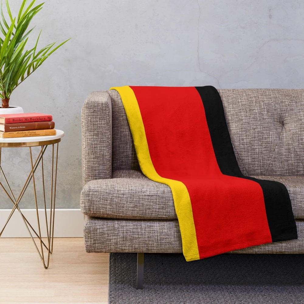 Germany World Cup Plush Blanket with Deutschland Flag Design