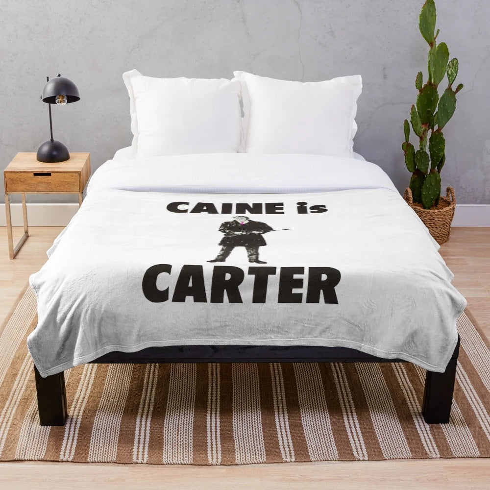 Get Carter inspired plush blanket featuring Michael Caine