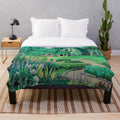 Plush blanket featuring the iconic Ghibli House from Studio Ghibli's beloved anime films