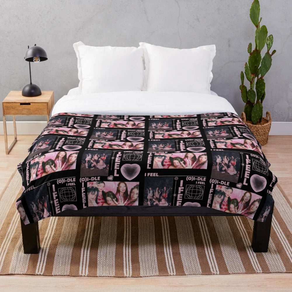 GIDLE Kpop Inspired Plush Blanket