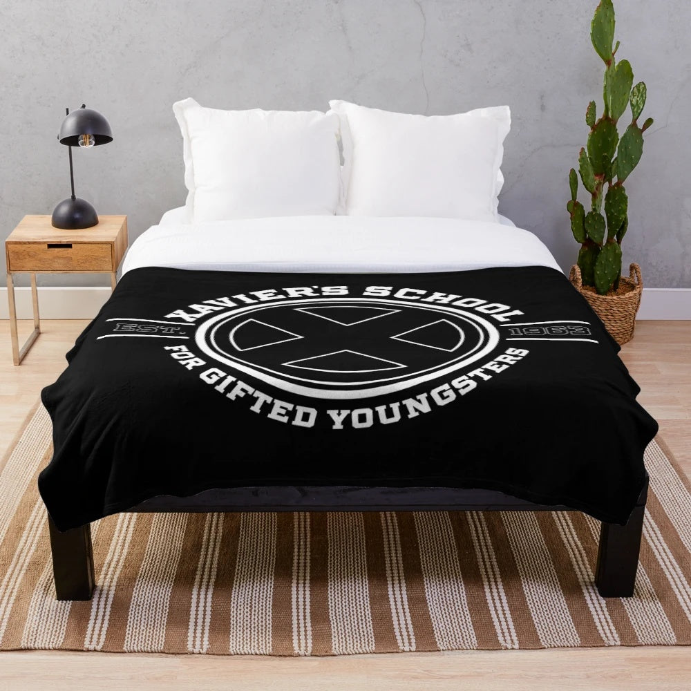 Plush blanket featuring gifted youngsters from the Marvel universe