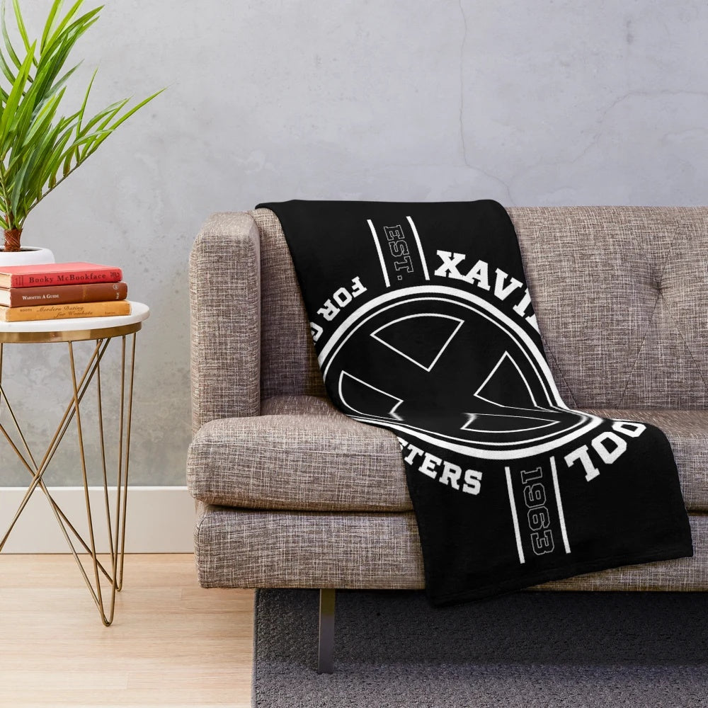 Plush blanket featuring gifted youngsters from the Marvel universe
