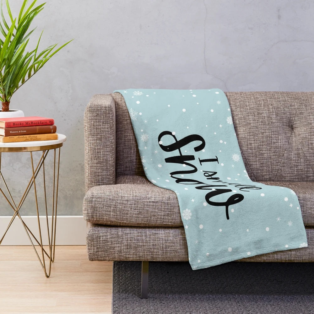 Plush blanket with a snowflake design, inspired by the TV show Gilmore Girls