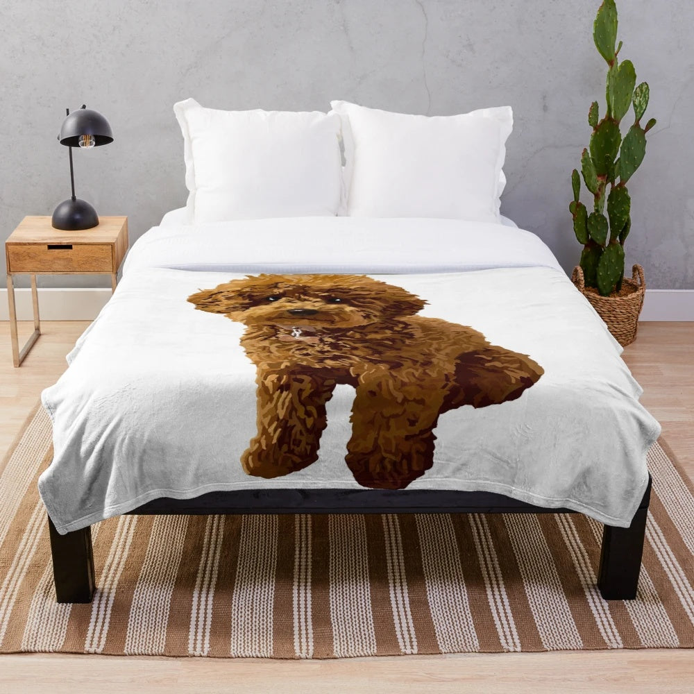 Ginger the Poodle Plush Blanket