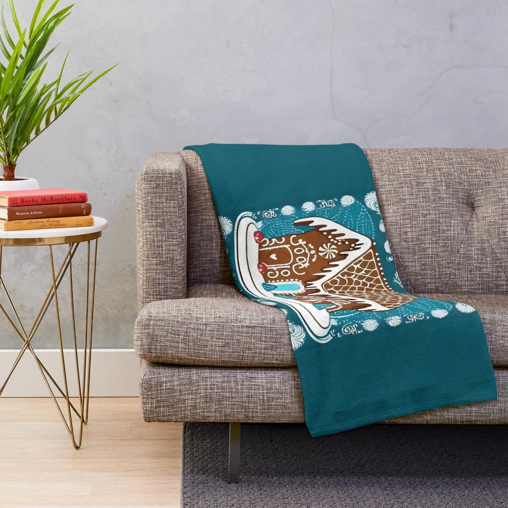 Gingerbread House Plush Blanket