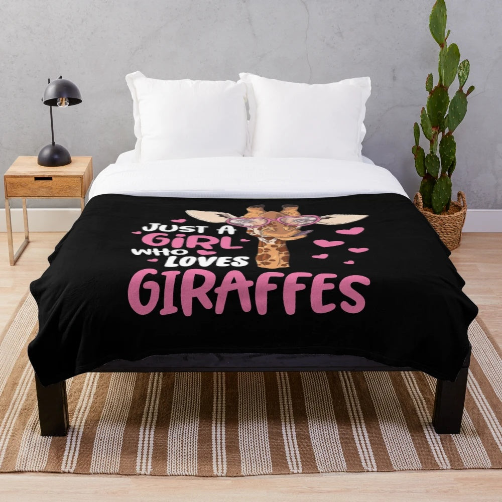 Soft and plush giraffe themed blanket for giraffe lovers