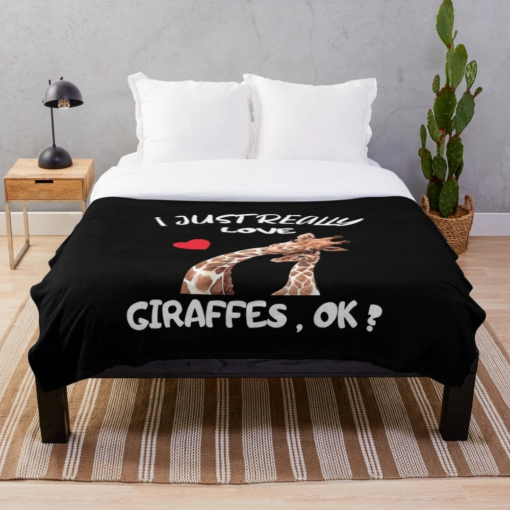 Soft and Plush Giraffe-Themed Throw Blanket