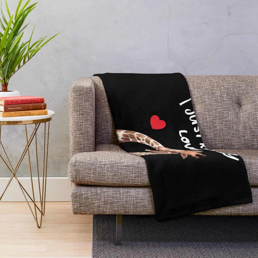 Soft and Plush Giraffe-Themed Throw Blanket