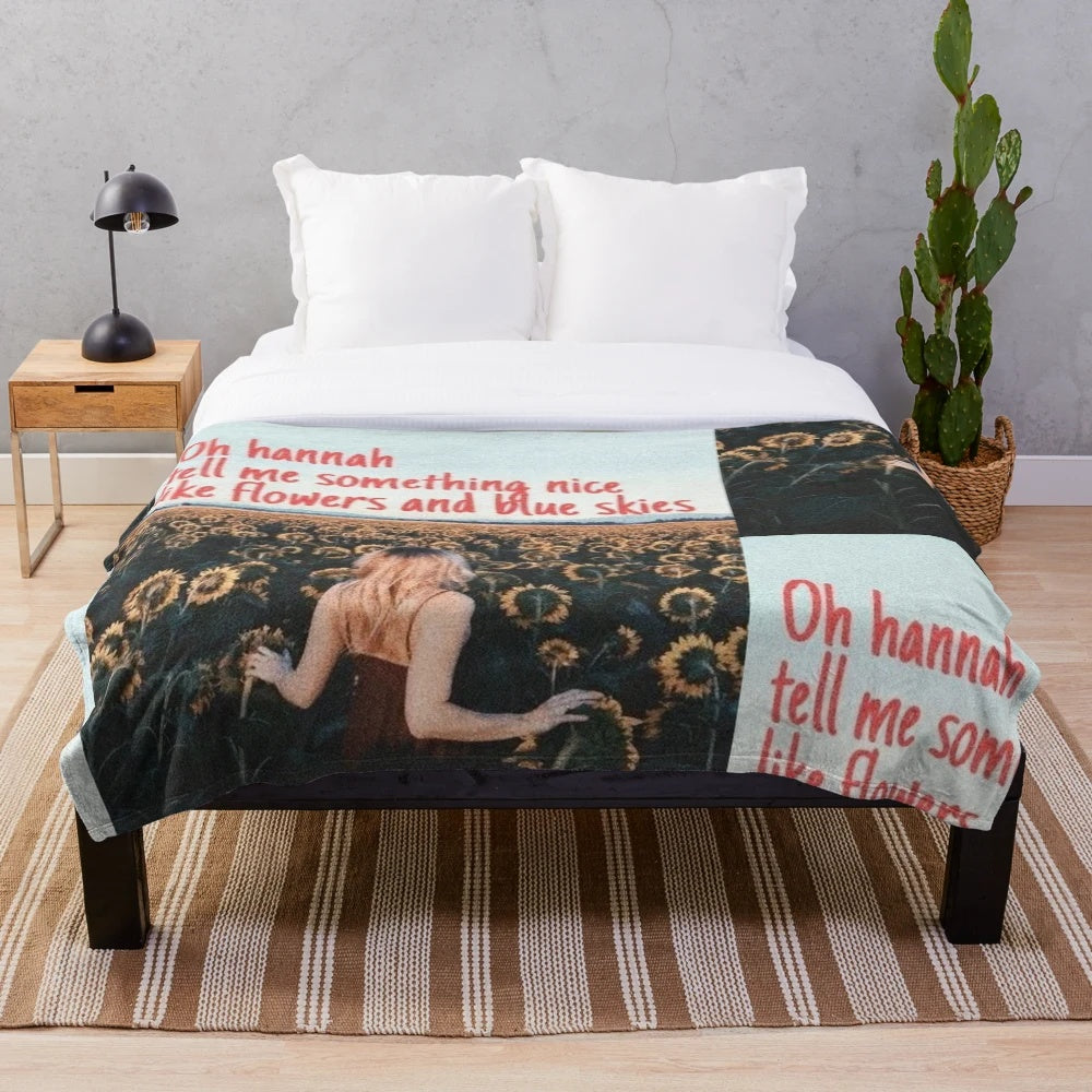 Girl in Red plush blanket featuring a cozy design with the indie pop artist's branding