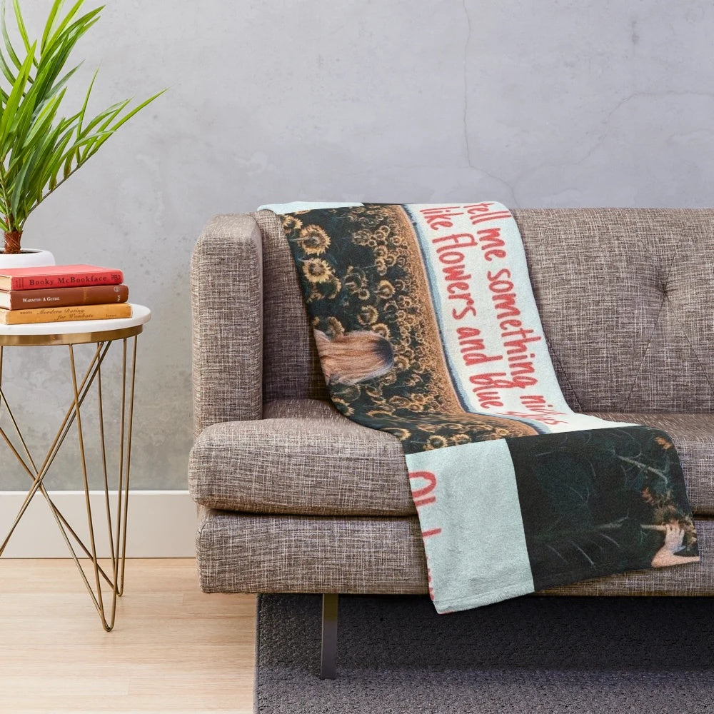 Girl in Red plush blanket featuring a cozy design with the indie pop artist's branding