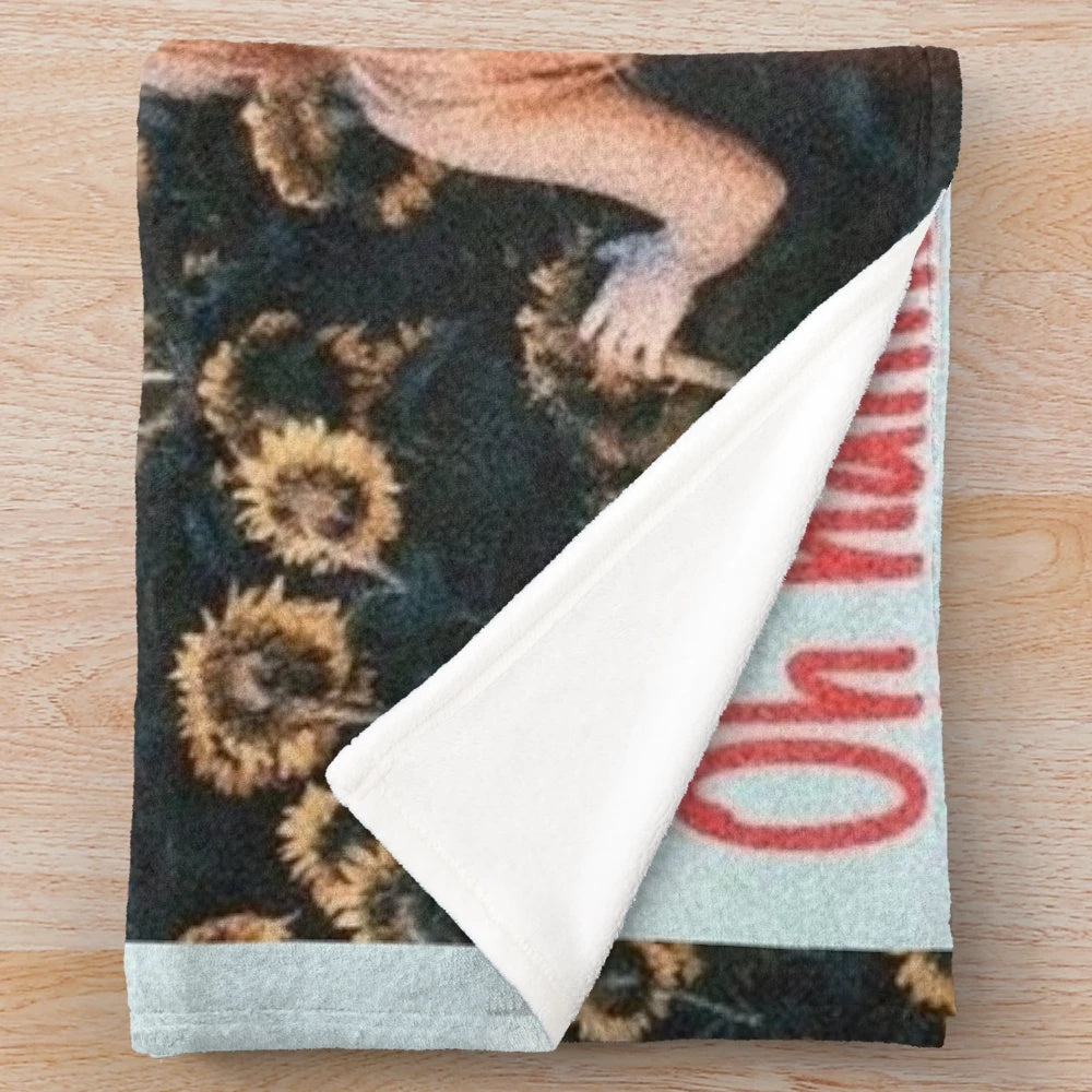 Girl in Red plush blanket featuring a cozy design with the indie pop artist's branding