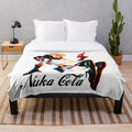Girl Plush Blanket with Nuka Cola Inspired Design