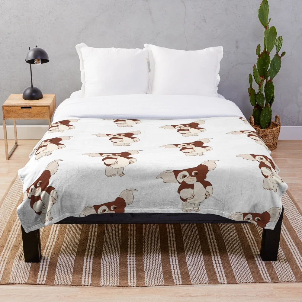 Gizmo Plush Blanket - Soft, Cuddly Throw Inspired by the Gremlins Movie