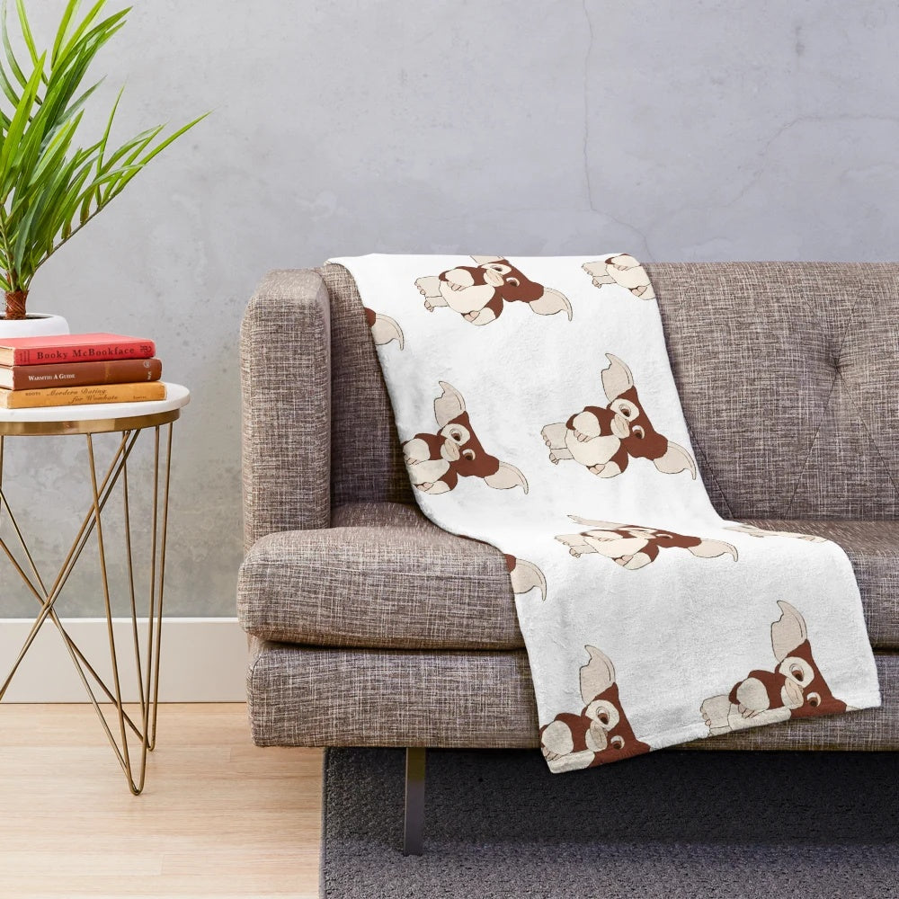 Gizmo Plush Blanket - Soft, Cuddly Throw Inspired by the Gremlins Movie