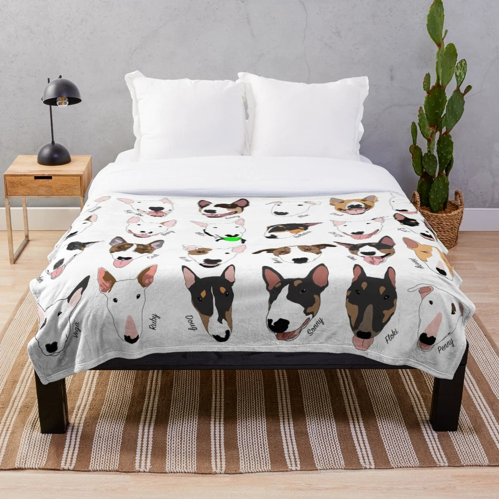 Glasgow Bull Terrier Club inspired plush blanket
