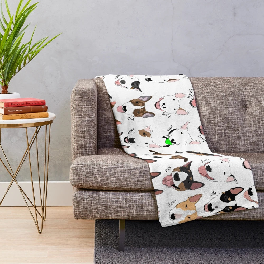 Glasgow Bull Terrier Club inspired plush blanket
