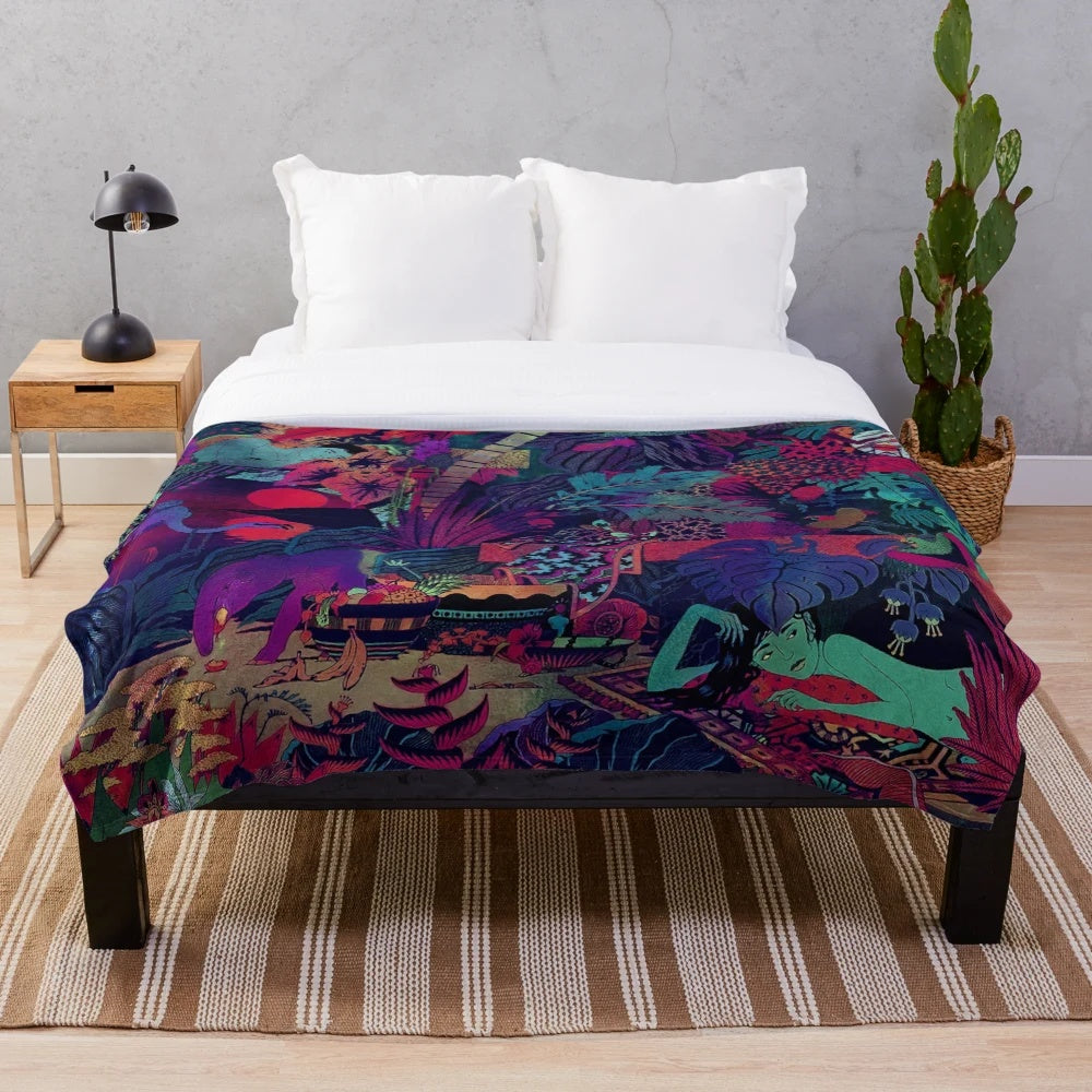 Glass Animals inspired plush blanket with band logo