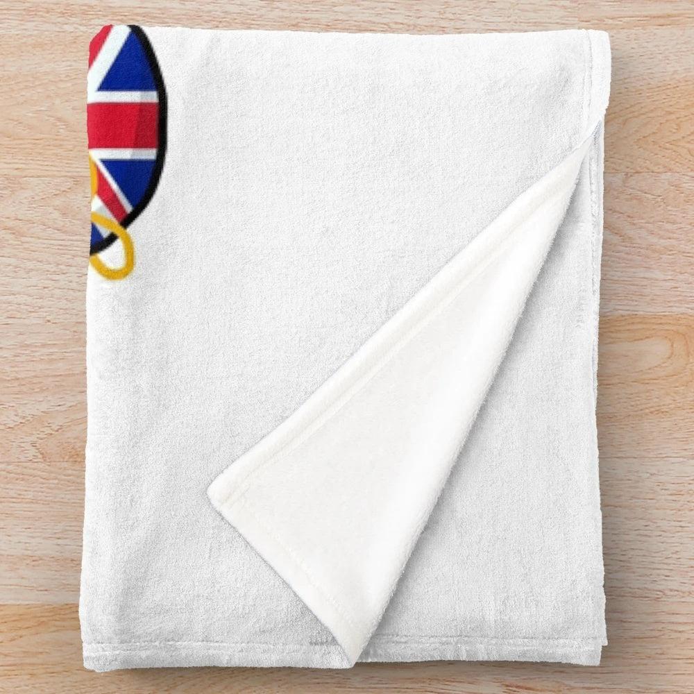 Plush blanket featuring a global country balls design