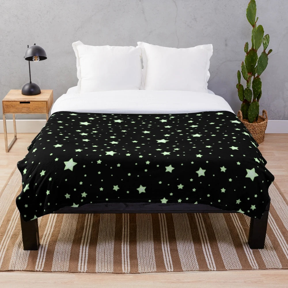 Glow stars plush blanket for a cozy, celestial ambiance