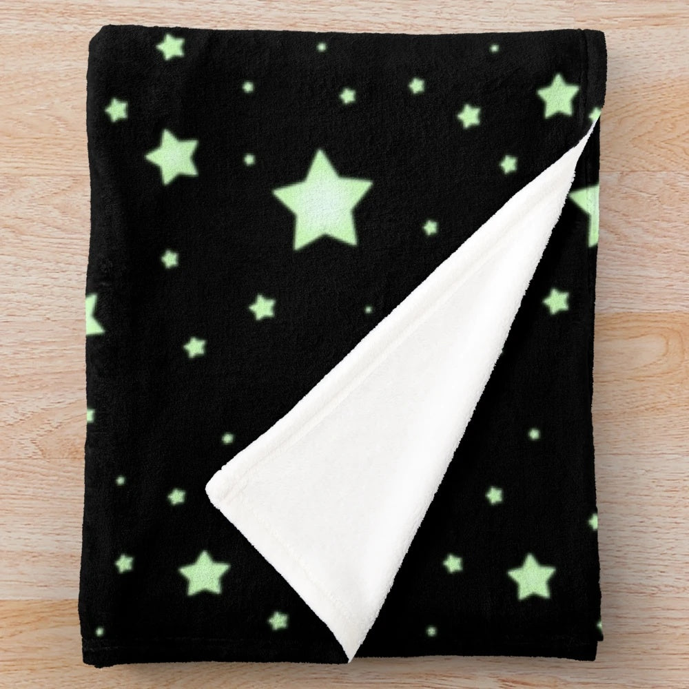 Glow stars plush blanket for a cozy, celestial ambiance