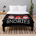 Cozy gnome plush blanket with three cute gnomes