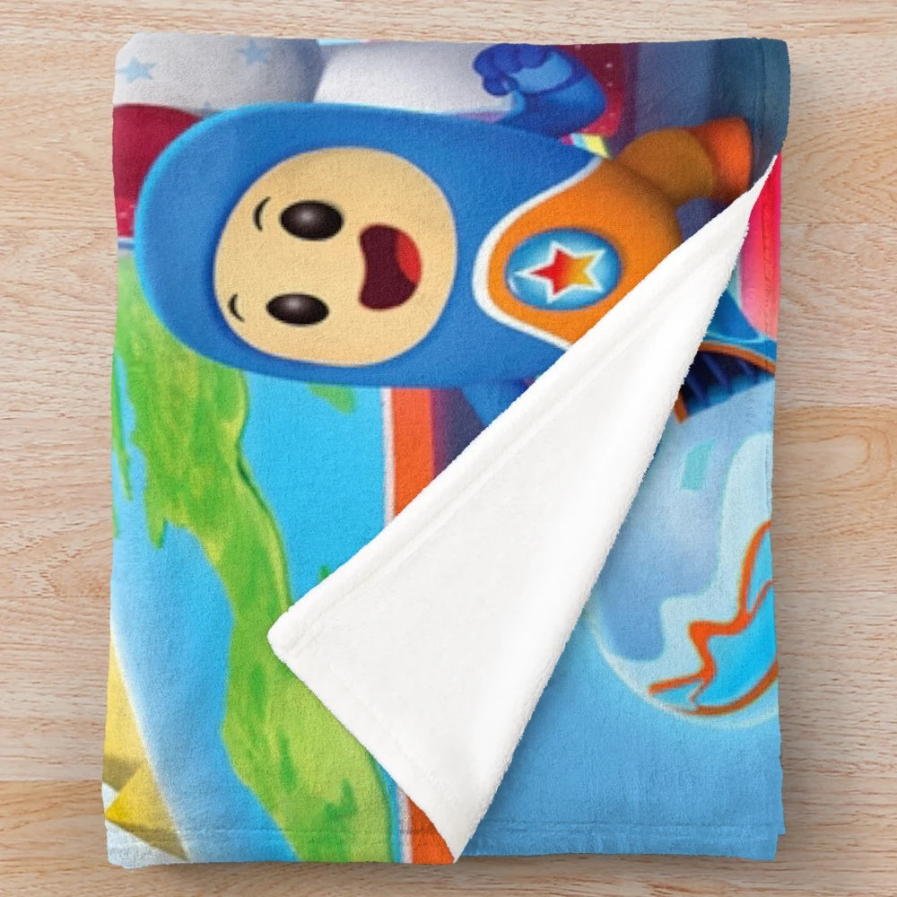 Go Jetters themed plush blanket for fans of the animated series