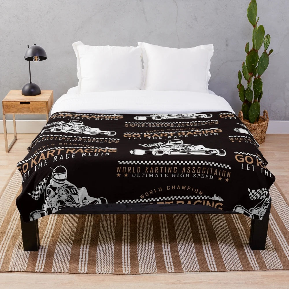 Go Kart Plush Blanket