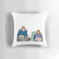 Comfortable Gogglebox-themed pillow with Giles and Mary from the popular television show