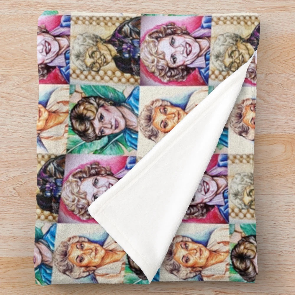 Soft and plush blanket featuring the iconic Golden Girls characters