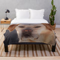 Golden Labrador Retriever Plush Blanket