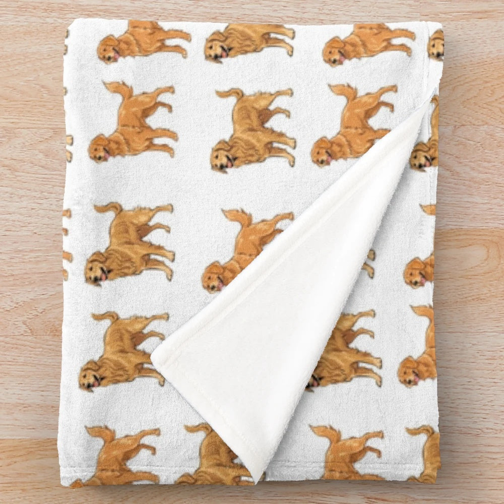 Golden Retriever Plush Blanket