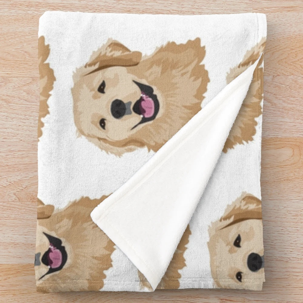 Golden retriever plush blanket