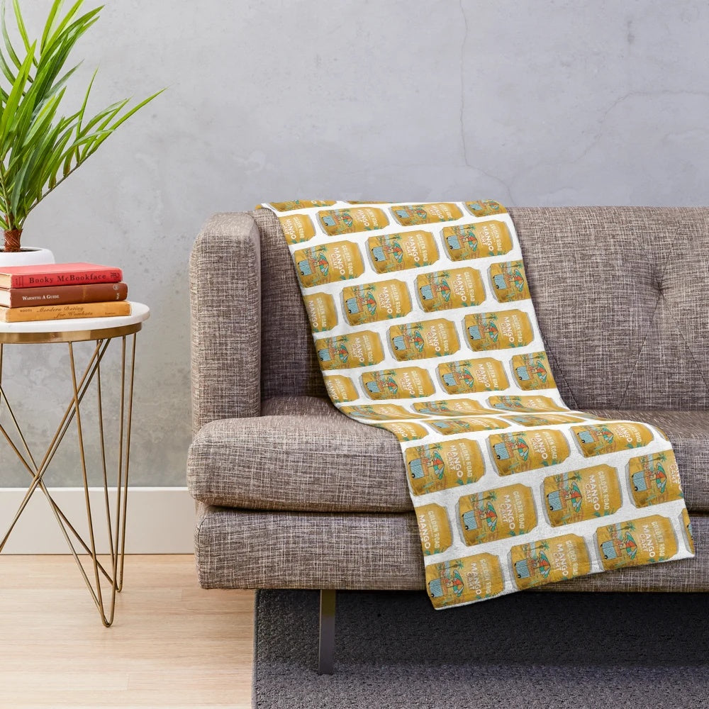 Golden Road Mango Cart-inspired plush blanket