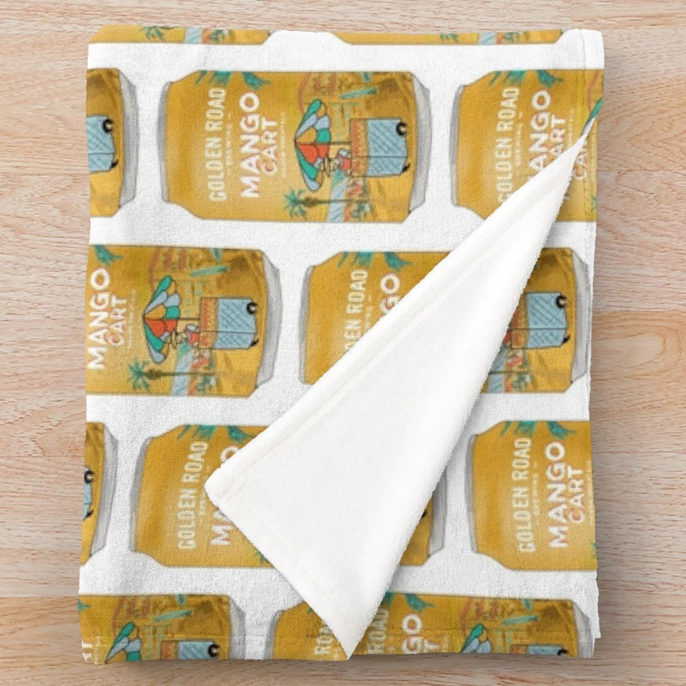 Golden Road Mango Cart-inspired plush blanket